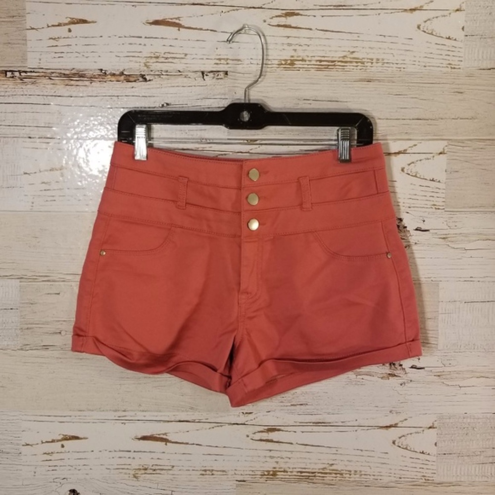 Burnt Orange Hi-Rise Shorts 10